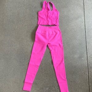 Spiritual gangster hot pink set